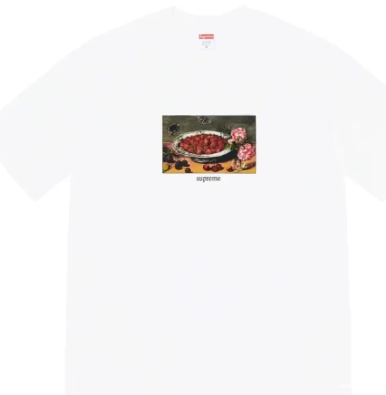 White Painting Tee S M Oil T-shirt Strawberries and sleeved Black XL 23SS L Short 0808